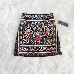NWT Lulus Embroidered Mini Skirt!